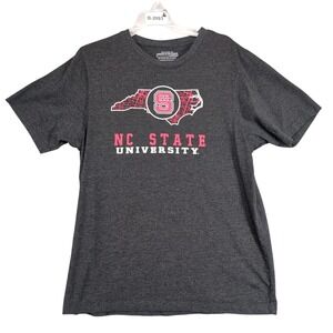 NC State University Gray T-Shirt Mens L Wolfpack Logo North Carolina College
